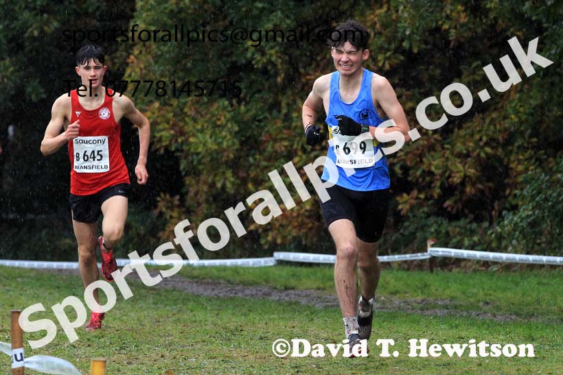 Mens Under-17s 2023 National Cross Country Relays, Berry Hill Park, Mansfield.  Photo: David T. Hewitson/Sports for All Pics